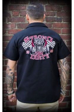 Chemise hot rod brodée