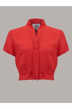 Blouse rouge vintage
