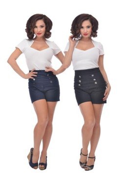 Short taille haute vintage