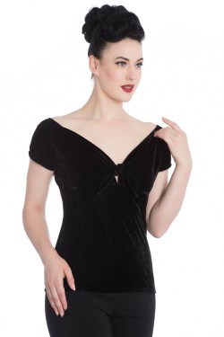 Haut Hell bunny vintage en velours noir
