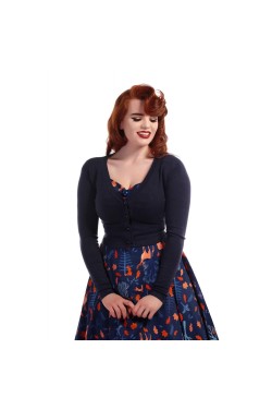 Cardigan noir rétro collectif