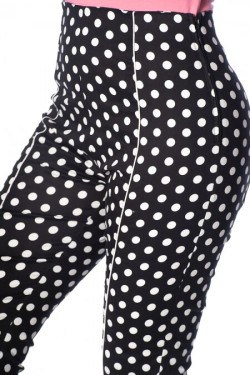 Pantacourt a pois noir et blanc