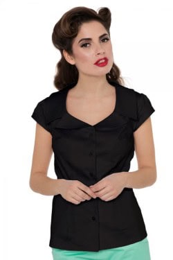 Blouse vintage noire