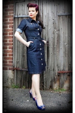 Robe rockabilly en jean et custom