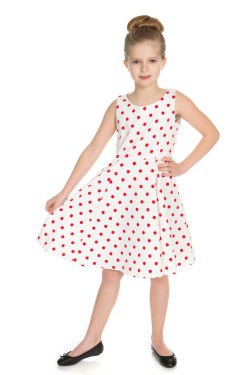 Robe pin-up a pois enfant