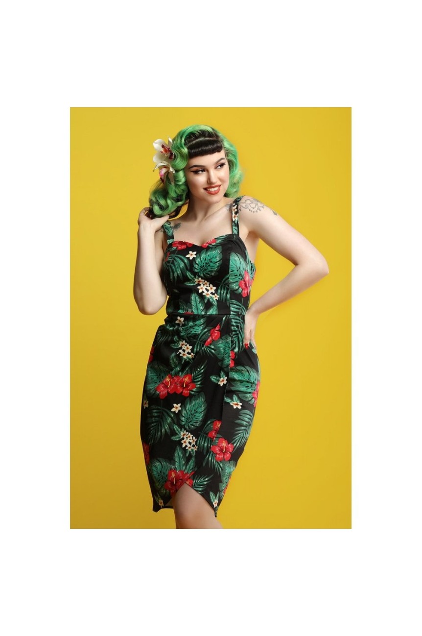 Robe portefeuille pinup années 50