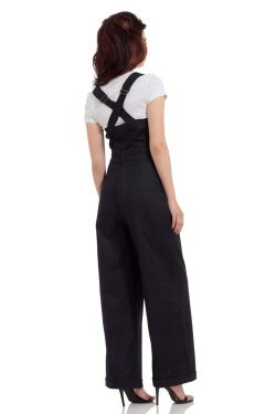 Salopette large noire femme