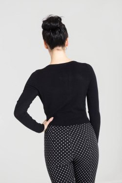 Cardigan noir retro