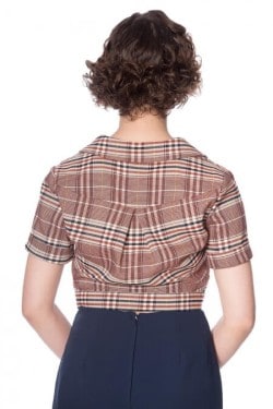 Blouse vintage à carreaux