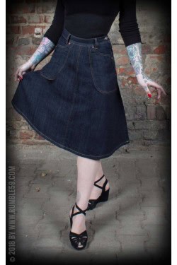 Jupe rockabilly en jean