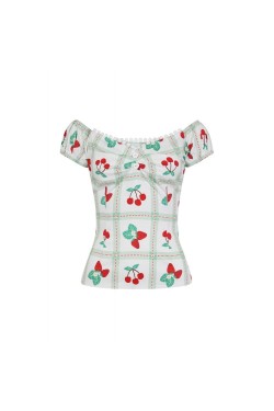 Haut pin-up collectif cerises et fraises
