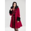 Manteau hell bunny Anderson rouge