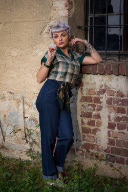 Chemise femme rockabilly tartan
