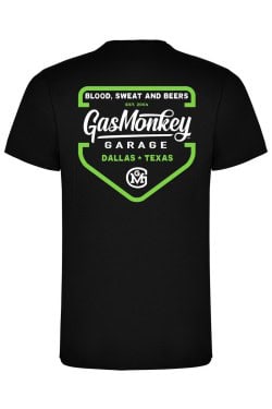 Tee shirt gas monkey imprimé dans le dos vert