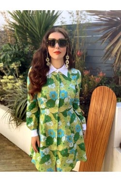 Robe année 70 a fleur