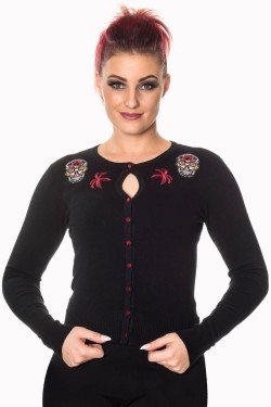Cardigan tete de mort