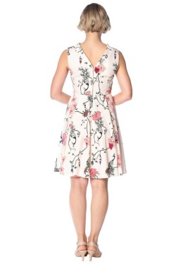 Robe fleurie banned ecrue