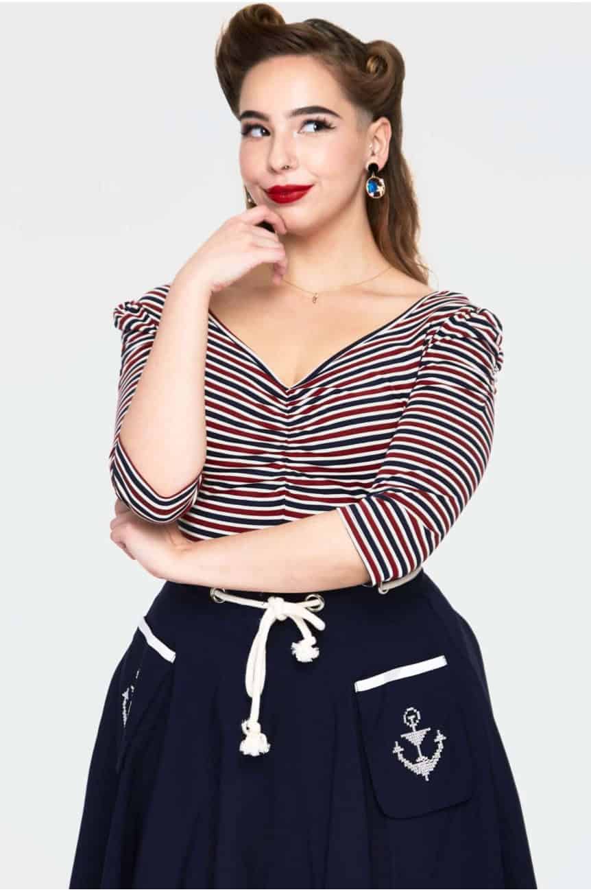 Haut rétro rayé vixen