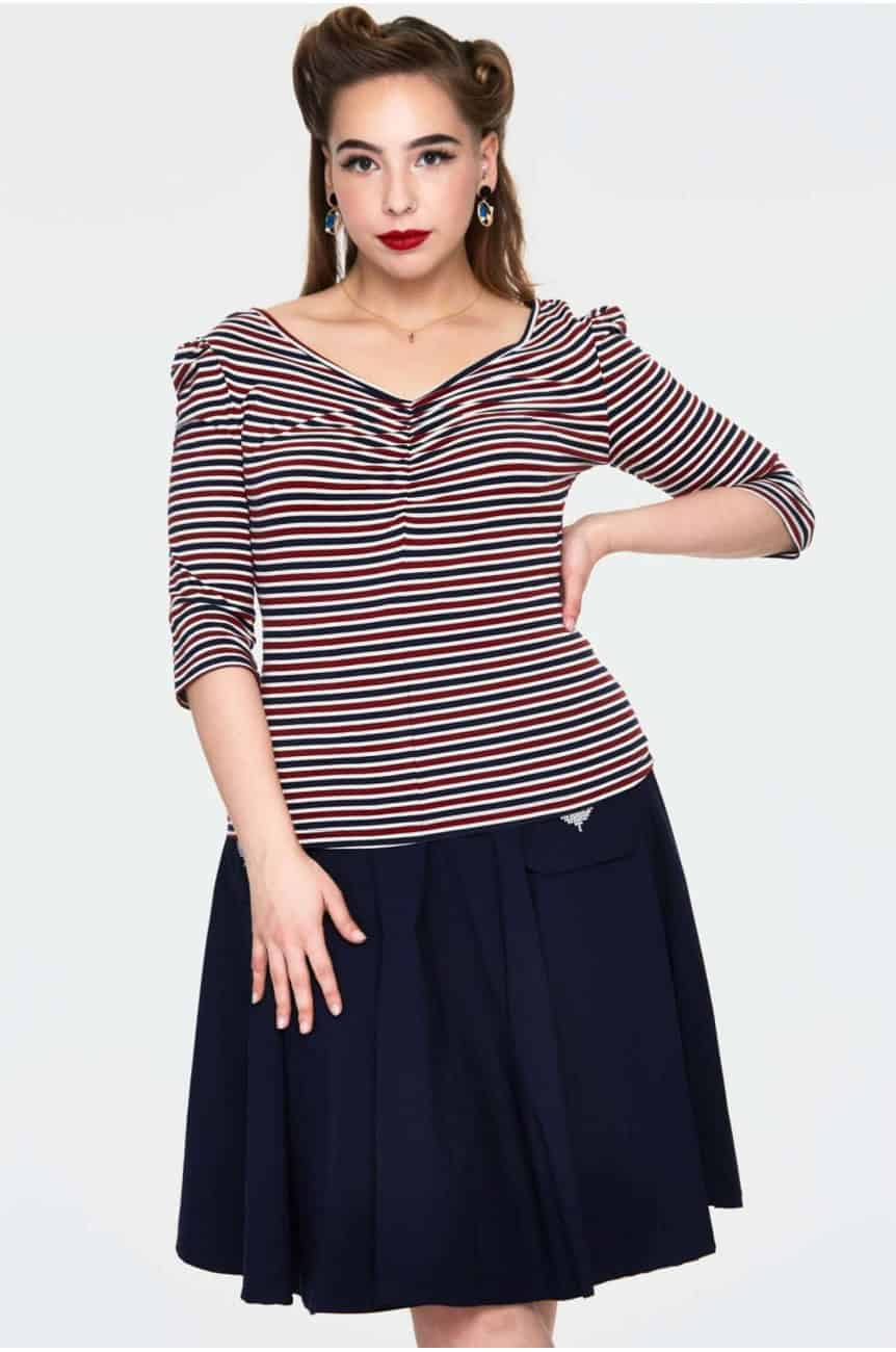 Haut vintage rayé vixen