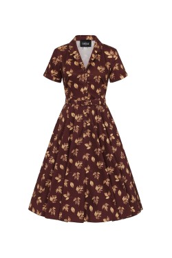 Robe rockabilly vert années 50 femme