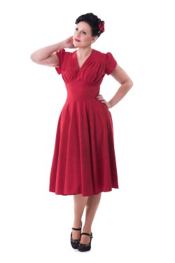 Robe rétro swing rouge année40