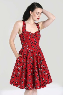 Robe rouge imprimé cerises
