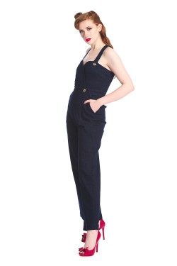Salopette rétro denim femme