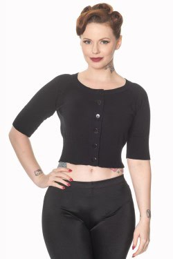 Cardigan noir court