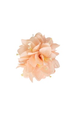 Barrette fleurs orangées tropicales