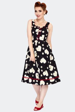 Robe a bretelles rétro noire
