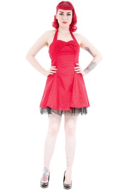 Robe courte à pois