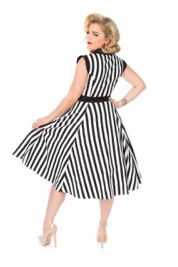 Robe swing rétro rayée