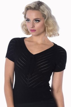 Haut noir en maille