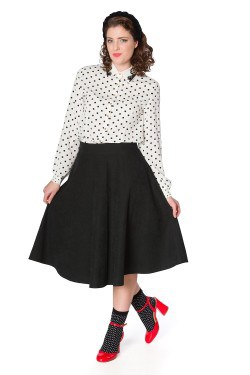 Jupe noire évasée