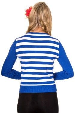 Cardigan rétro rayé