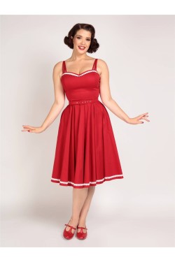 Robe rouge a bretelles Collectif london