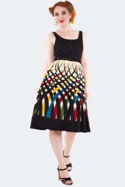 Robe a bretelle imprimé 1950
