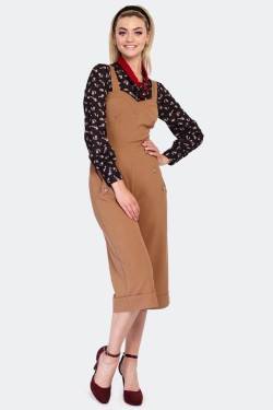 Salopette courte taille haute