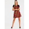 Robe rockabilly à tartan années 50 femme