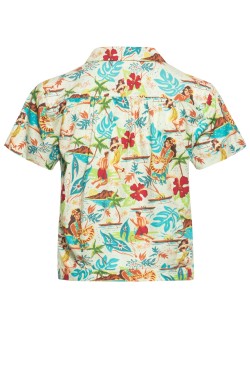 Chemise pin-up tropical années 50