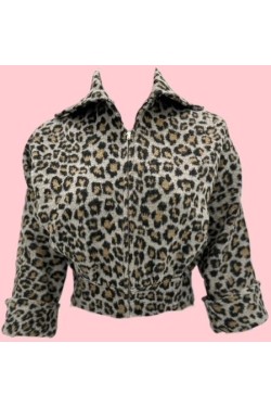 Veste léopard rockabilly