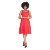 Robe rockabilly a pois rouge