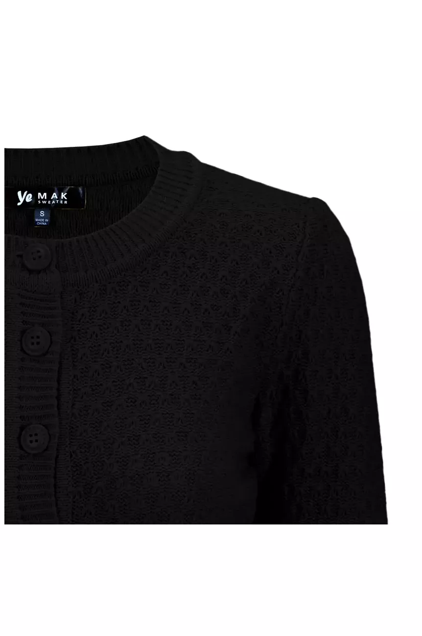 Cardigan vintage en coton noir
