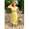 Robe a carreaux jaune