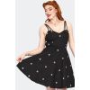 Robe vintage noire a fleurs