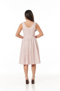 Robe rockabilly à fleurs années 50 femme