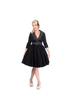 Robe rockabilly à pois années 50 femme