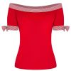 Top rouge col bateau Dolly and dotty