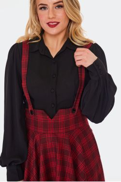 Jupe a bretelles tartan