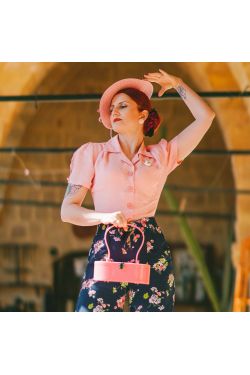T-shirt rose style rockabilly - The Seamstress of Bloomsbury